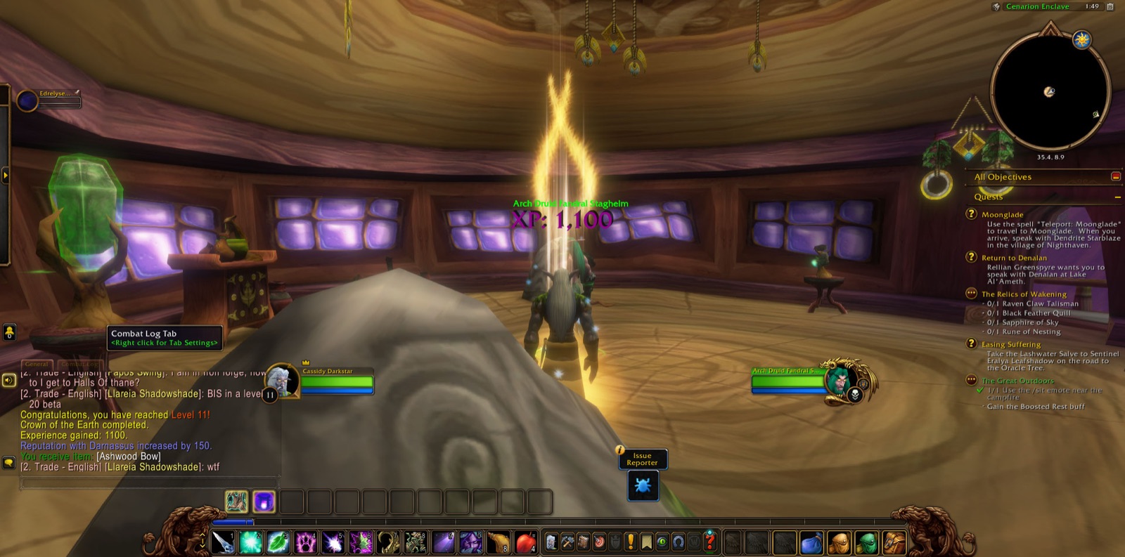 Reached Level 11 in Cenarion Enclave