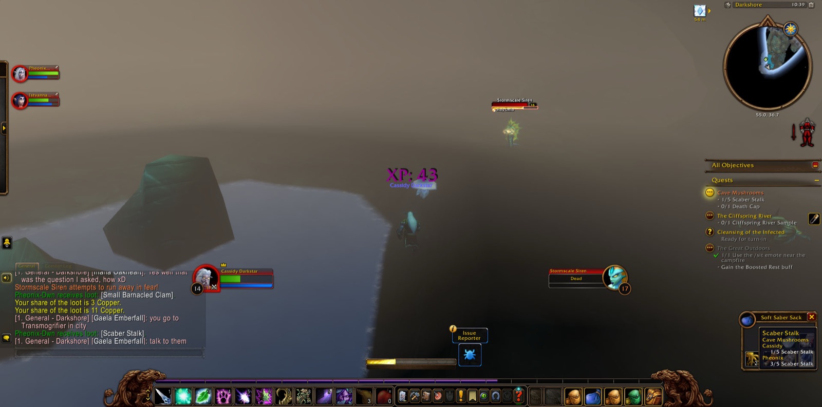 Screenshot in Darkshore