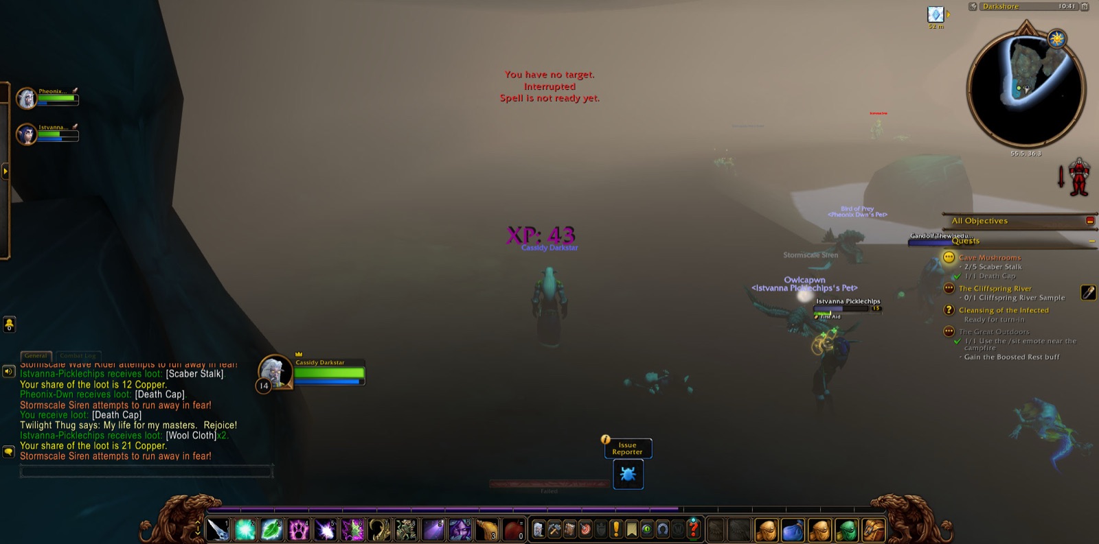Screenshot in Darkshore