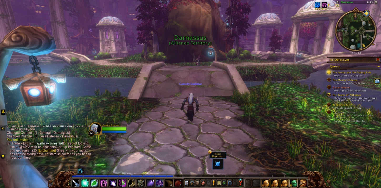 Entered Darnassus