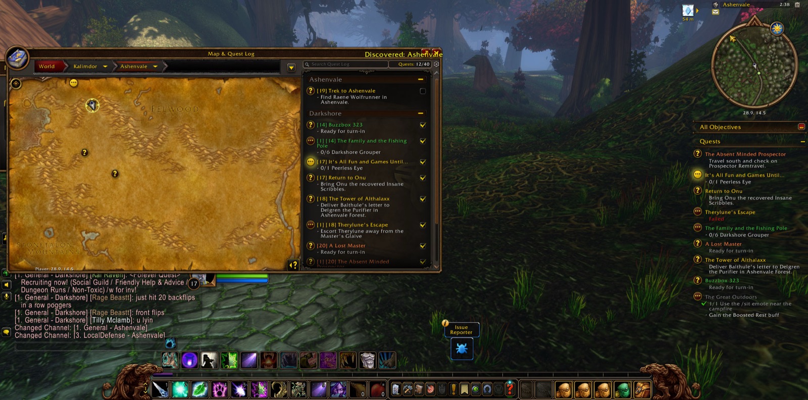 Entered Ashenvale