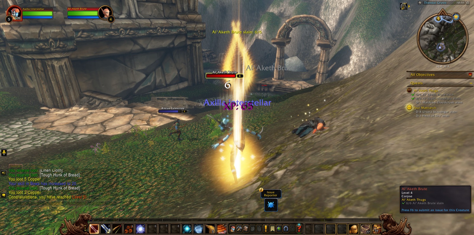 Reached Level 5 in Thendal Grove