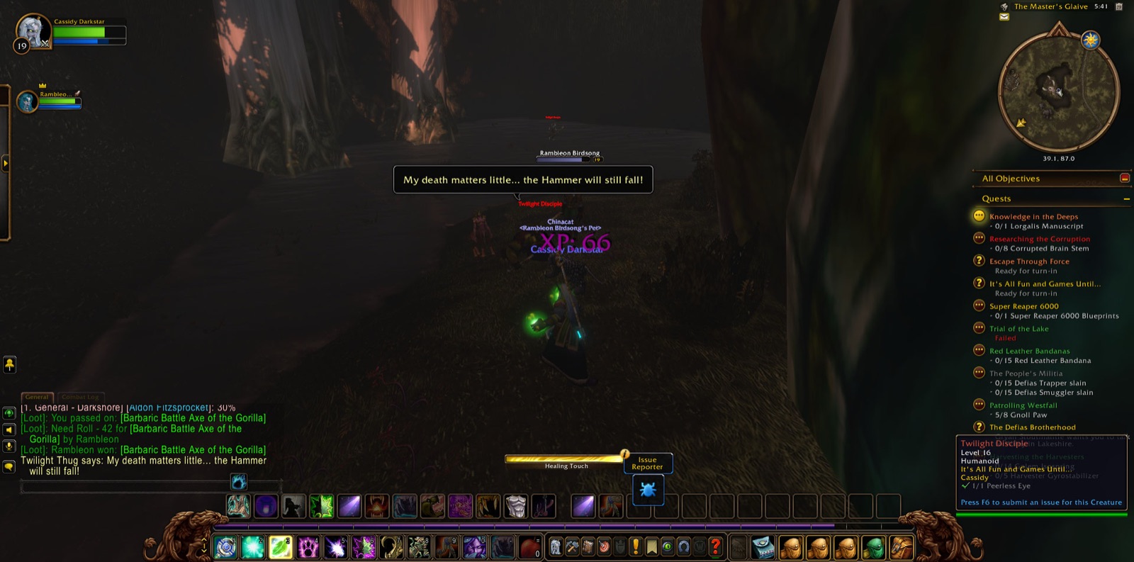 Screenshot in The Master's Glaive