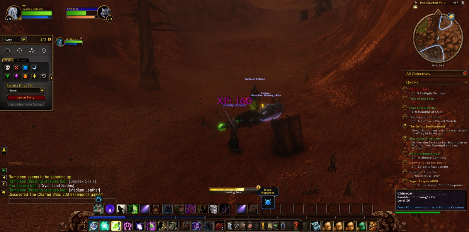 Screenshot in The Charred Vale