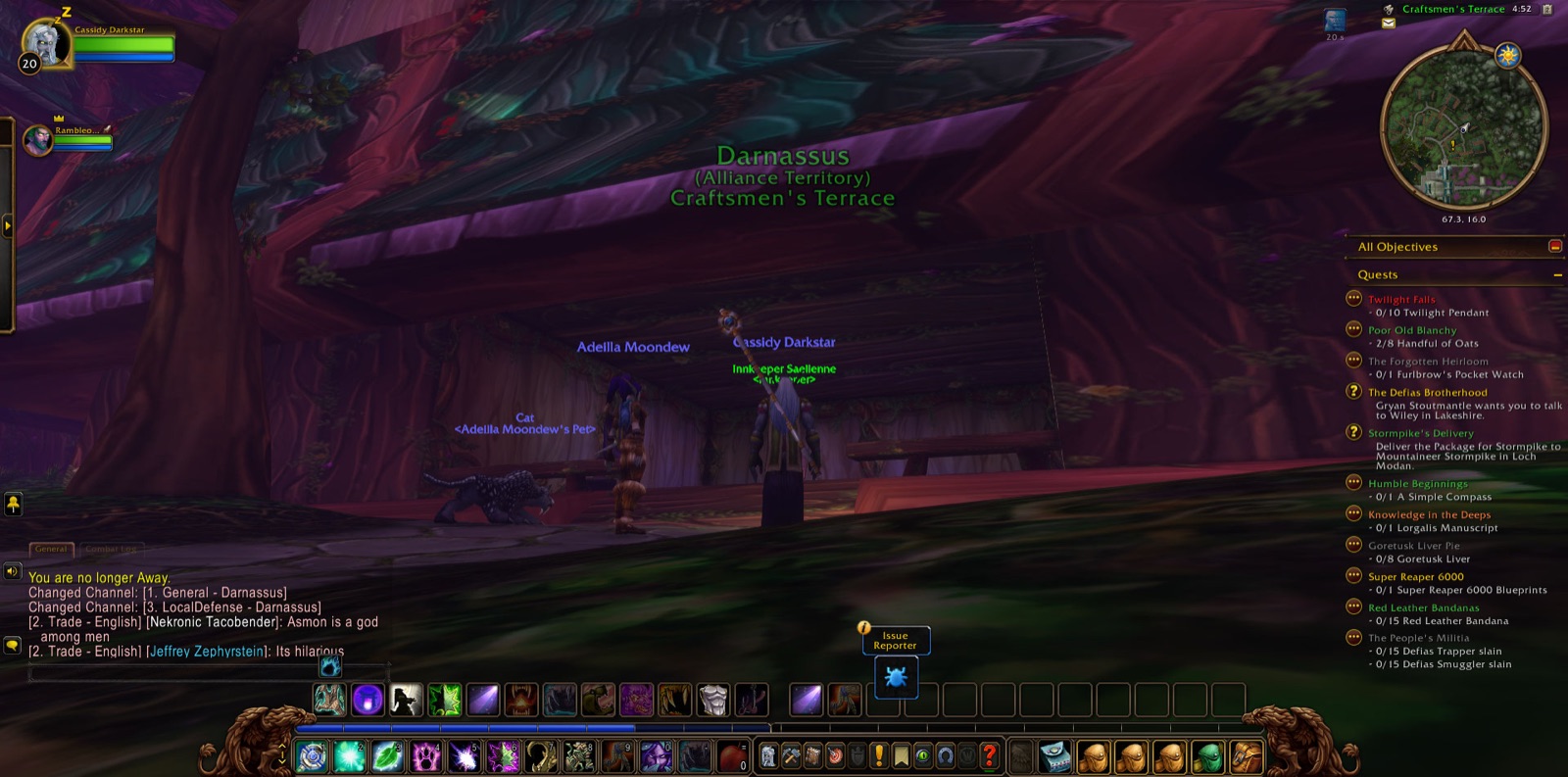 Entered Darnassus