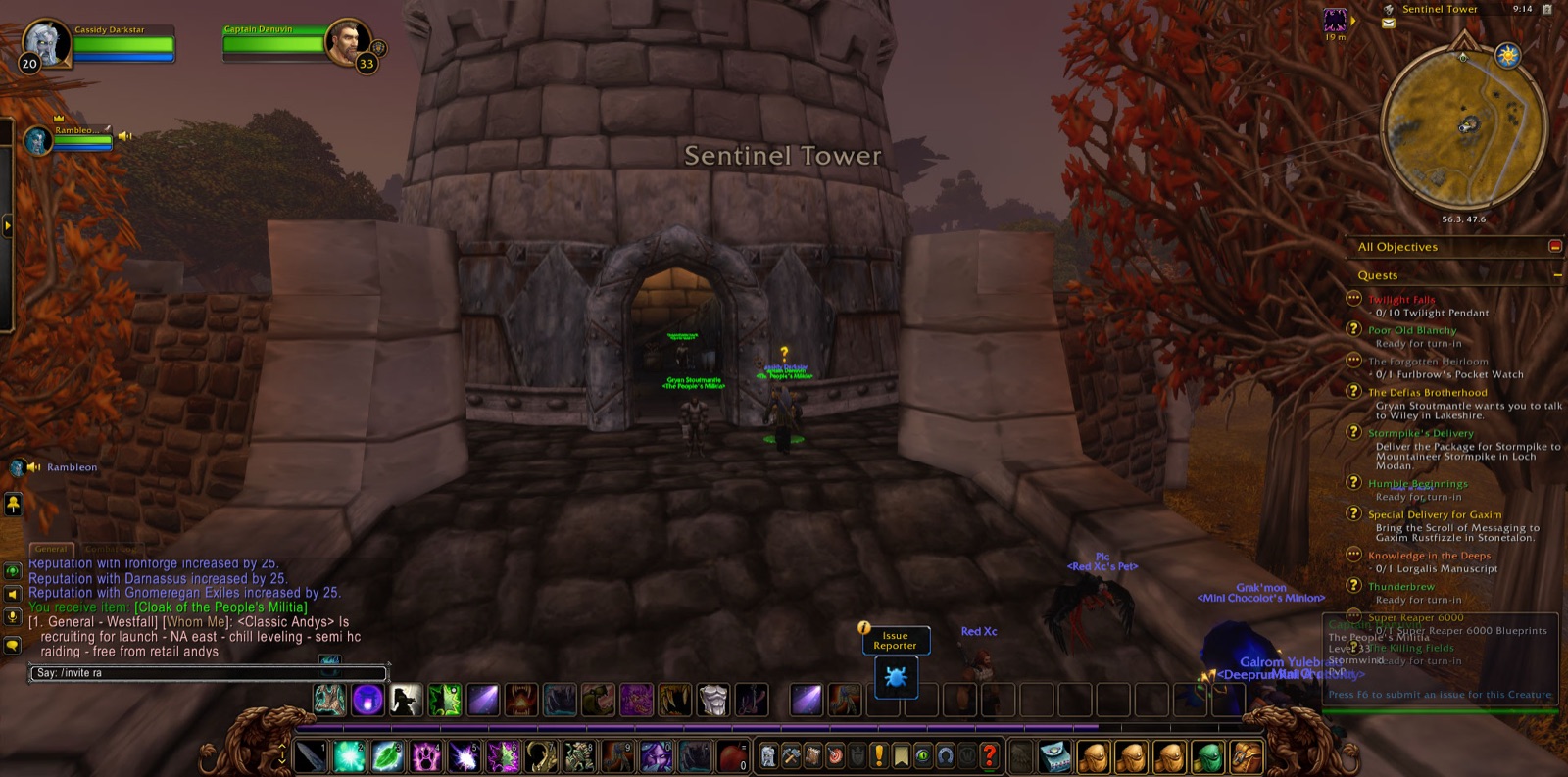 Entered Sentinel Tower