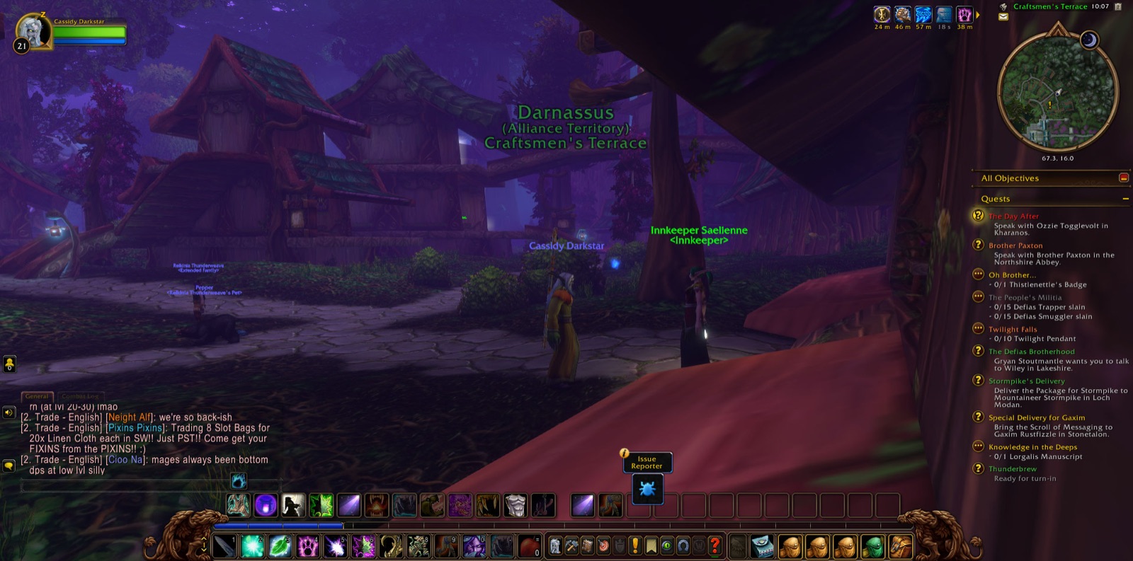 Entered Darnassus