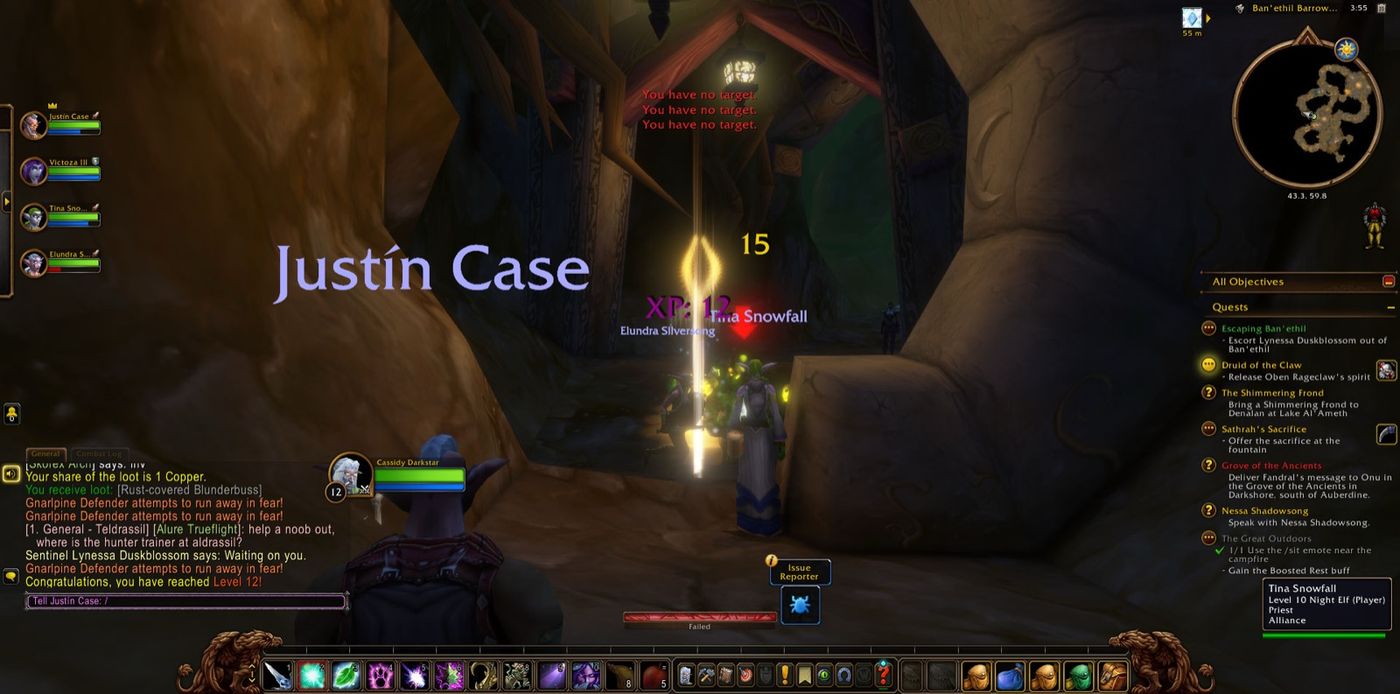 Reached Level 12 in Ban'ethil Barrow Den