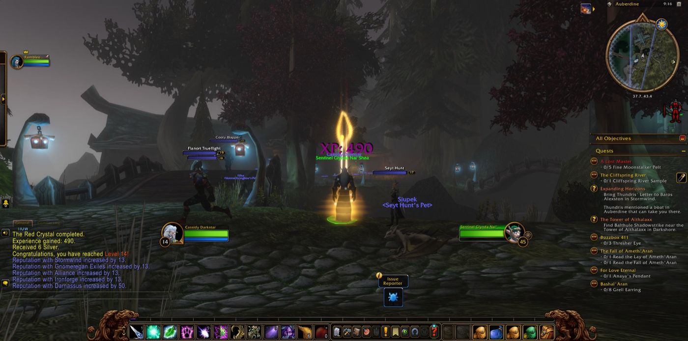 Reached Level 14 in Auberdine