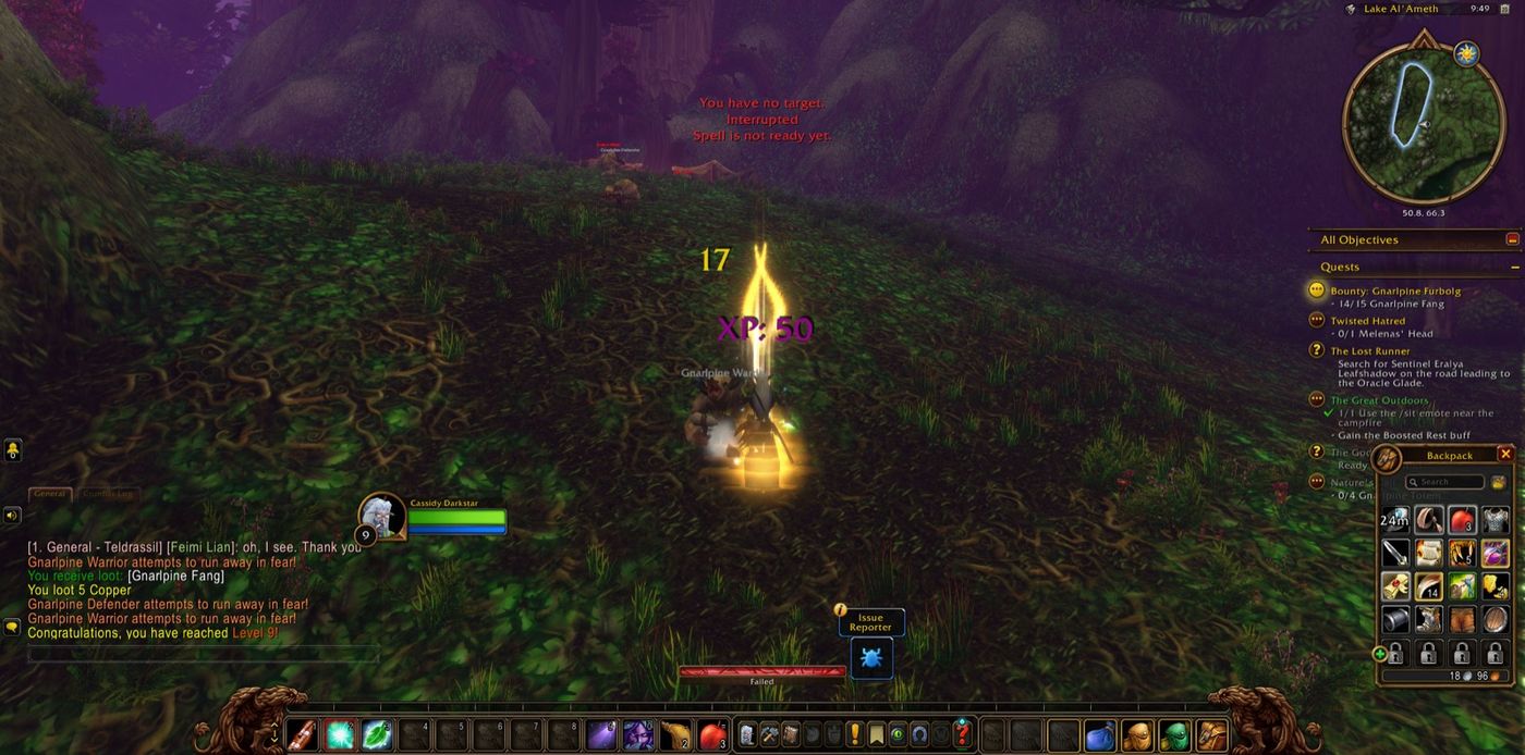 Reached Level 9 in Lake Al'Ameth