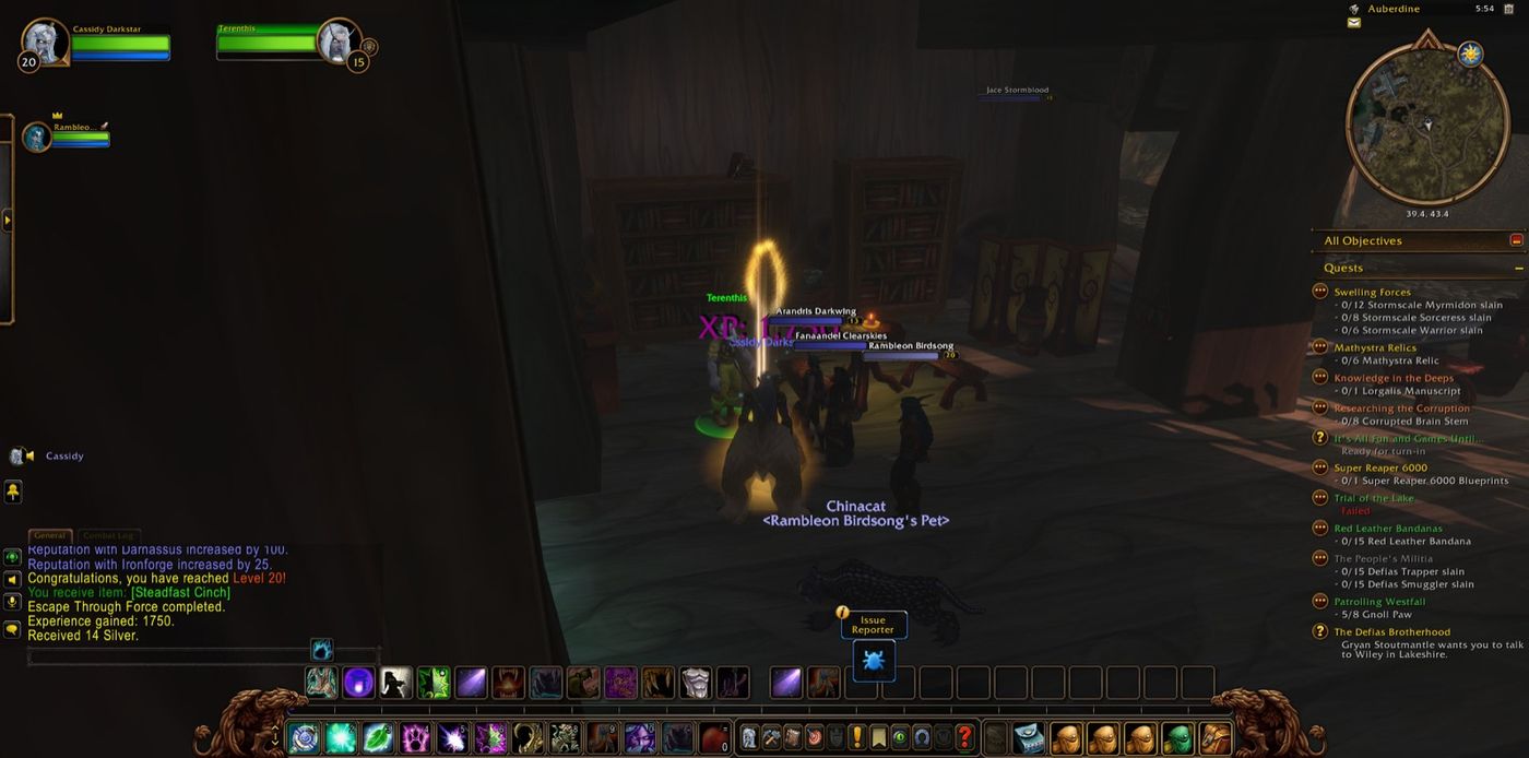 Reached Level 20 in Auberdine