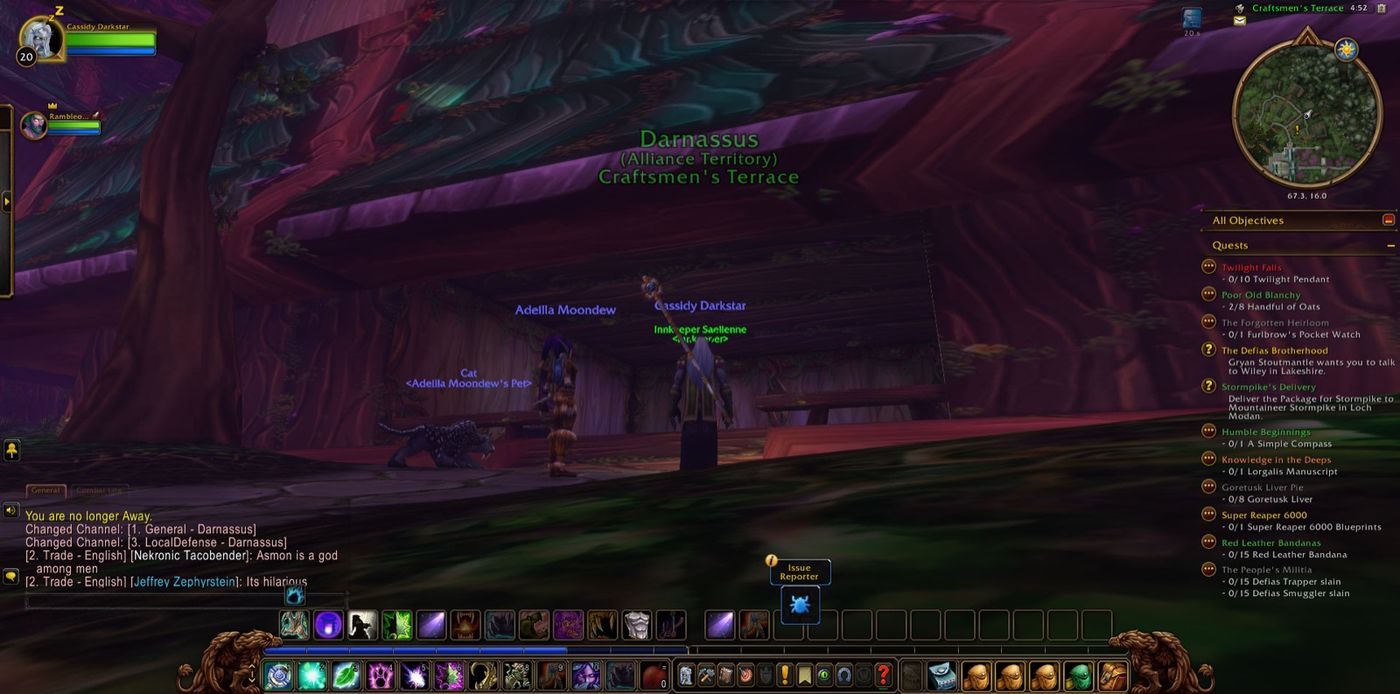 Entered Darnassus