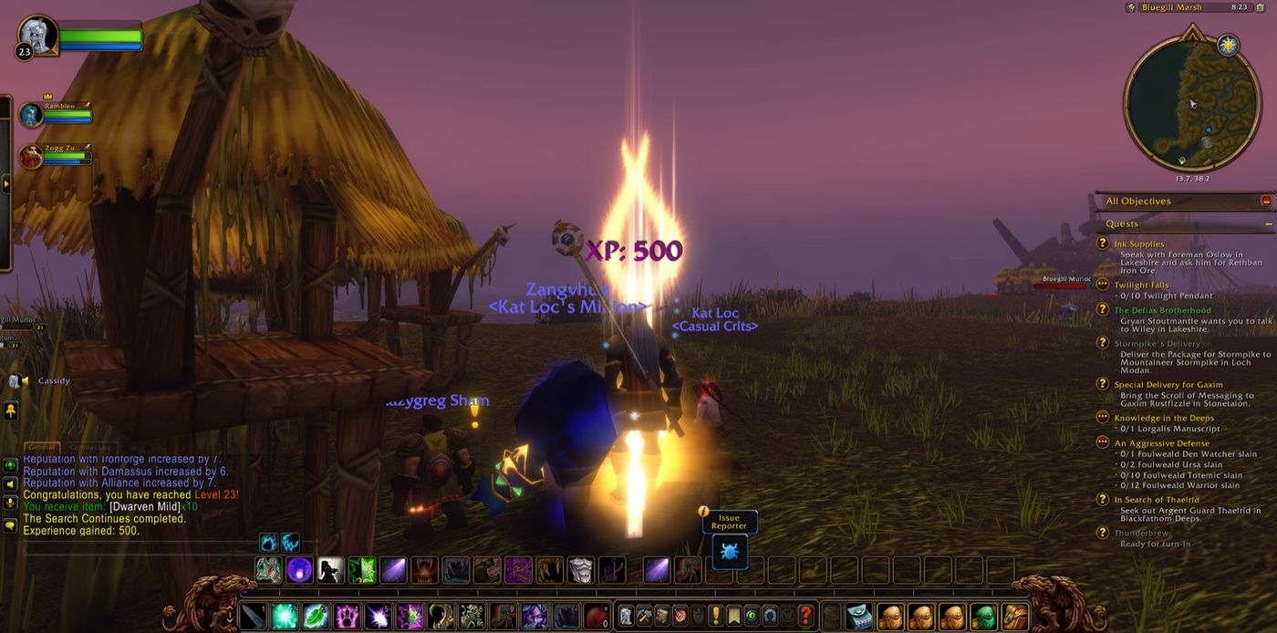 Reached Level 23 in Bluegill Marsh
