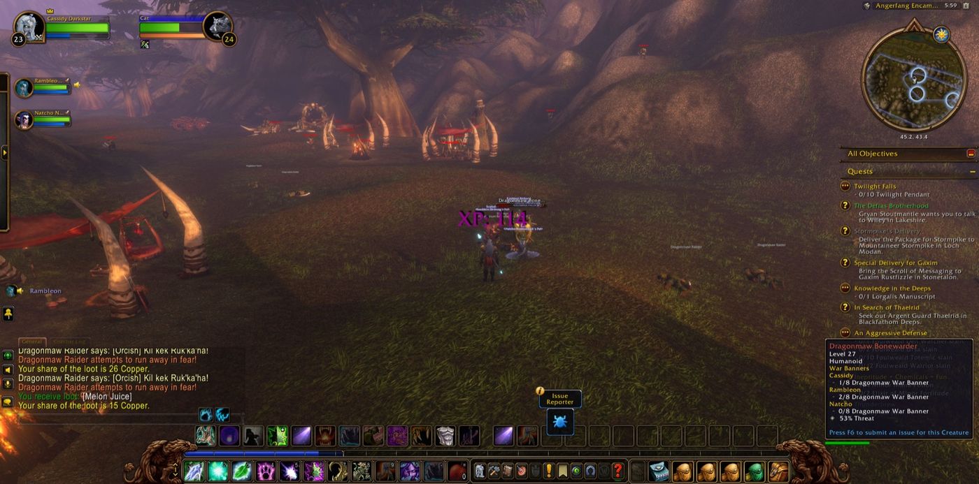 Screenshot in Angerfang Encampment